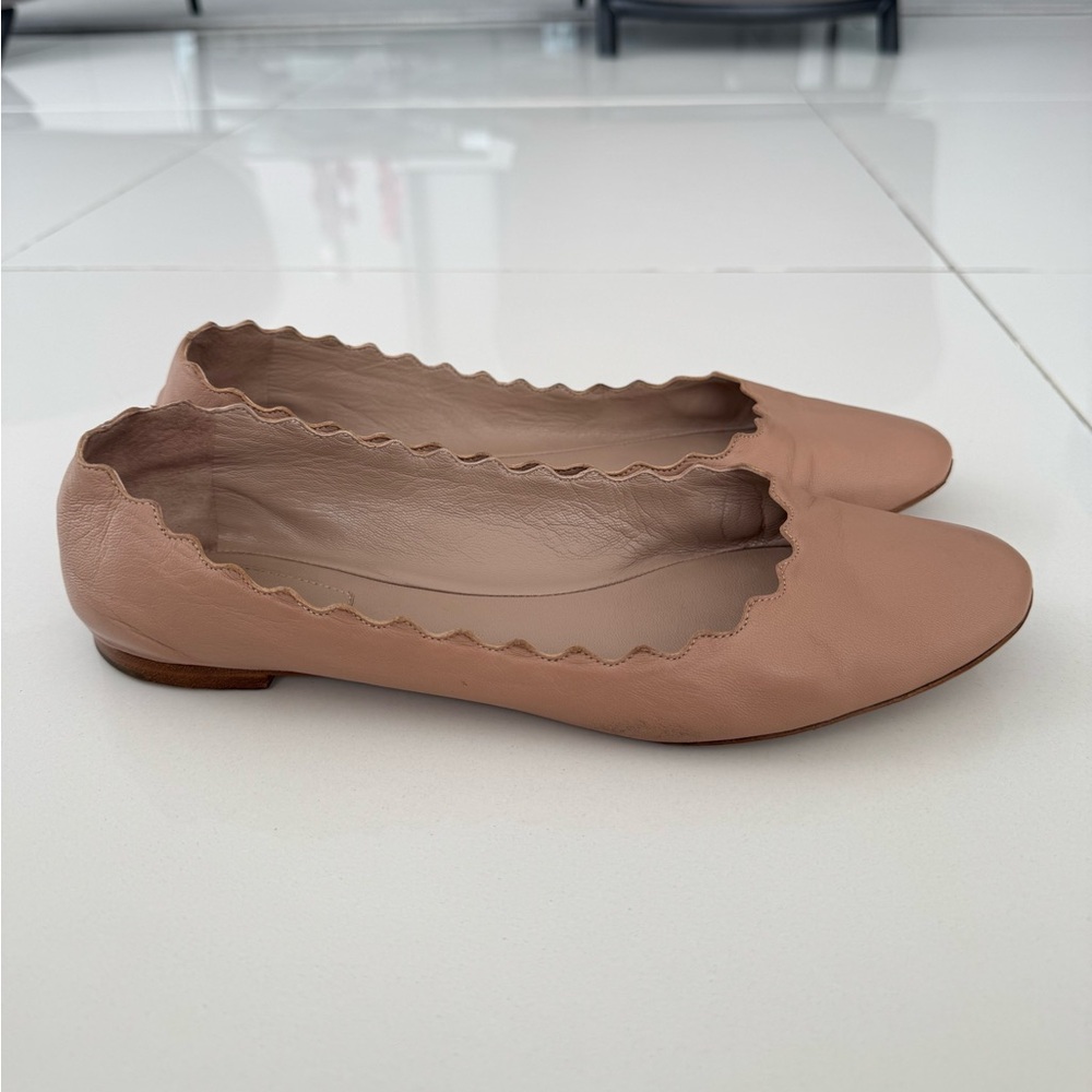 Chloe Lauren Scalloped Flats
